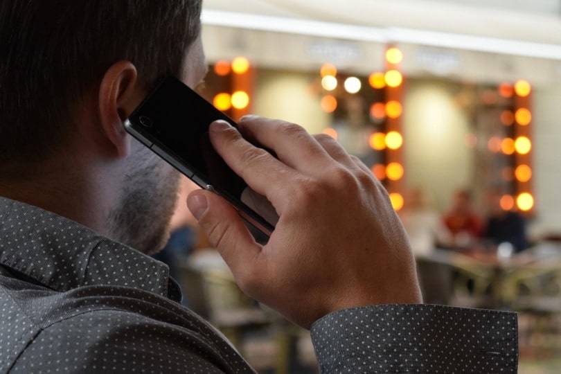 man talking on the phone