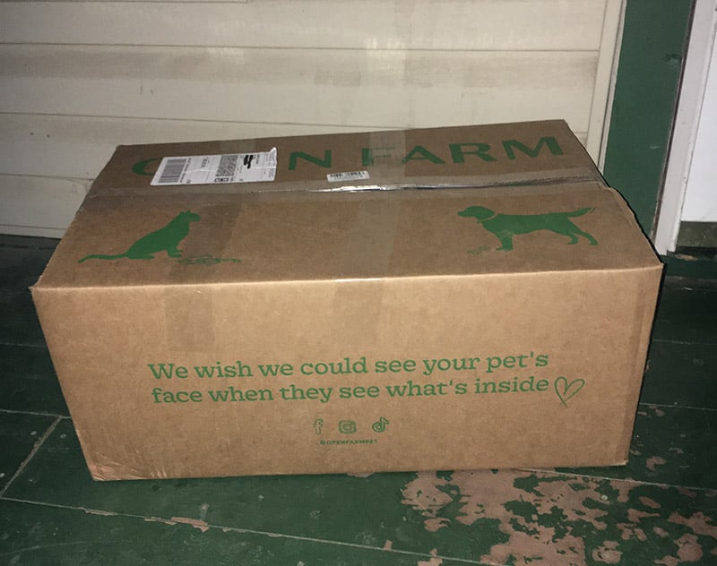 open farm cat food box