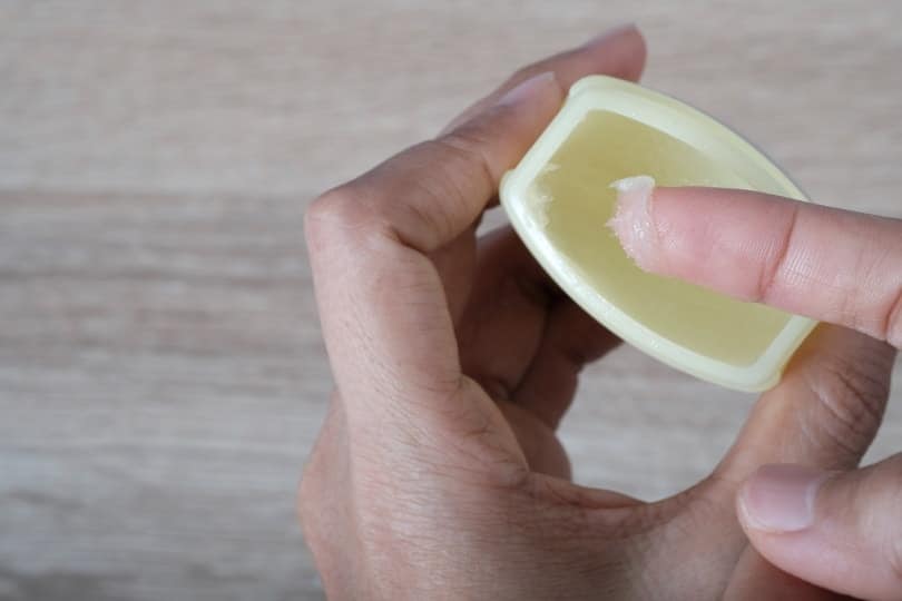 person using petroleum jelly