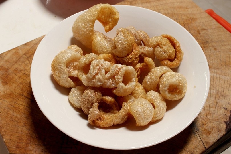 pork rinds on plate