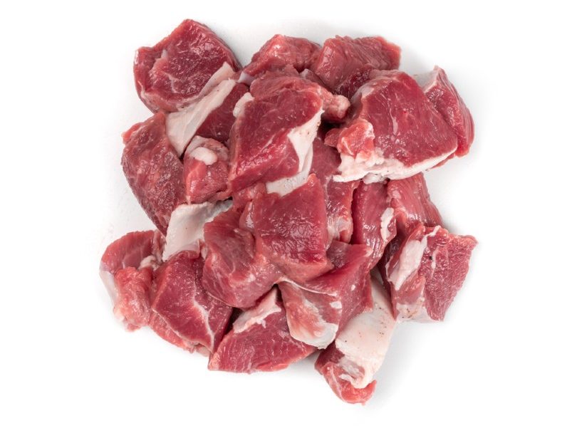 raw chopped lamb fillet