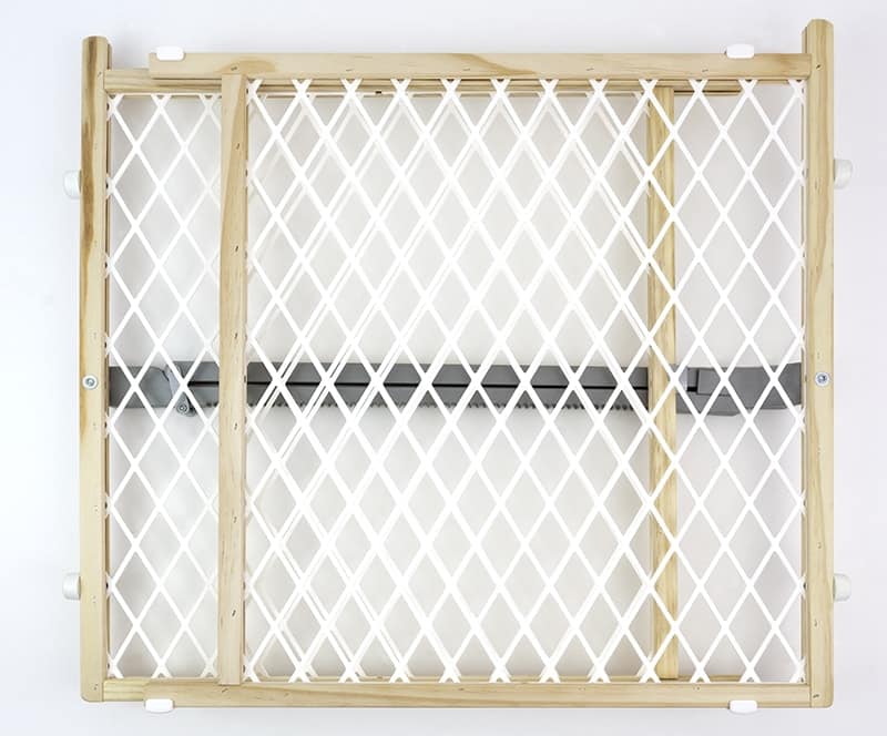 Safety baby gate on white background