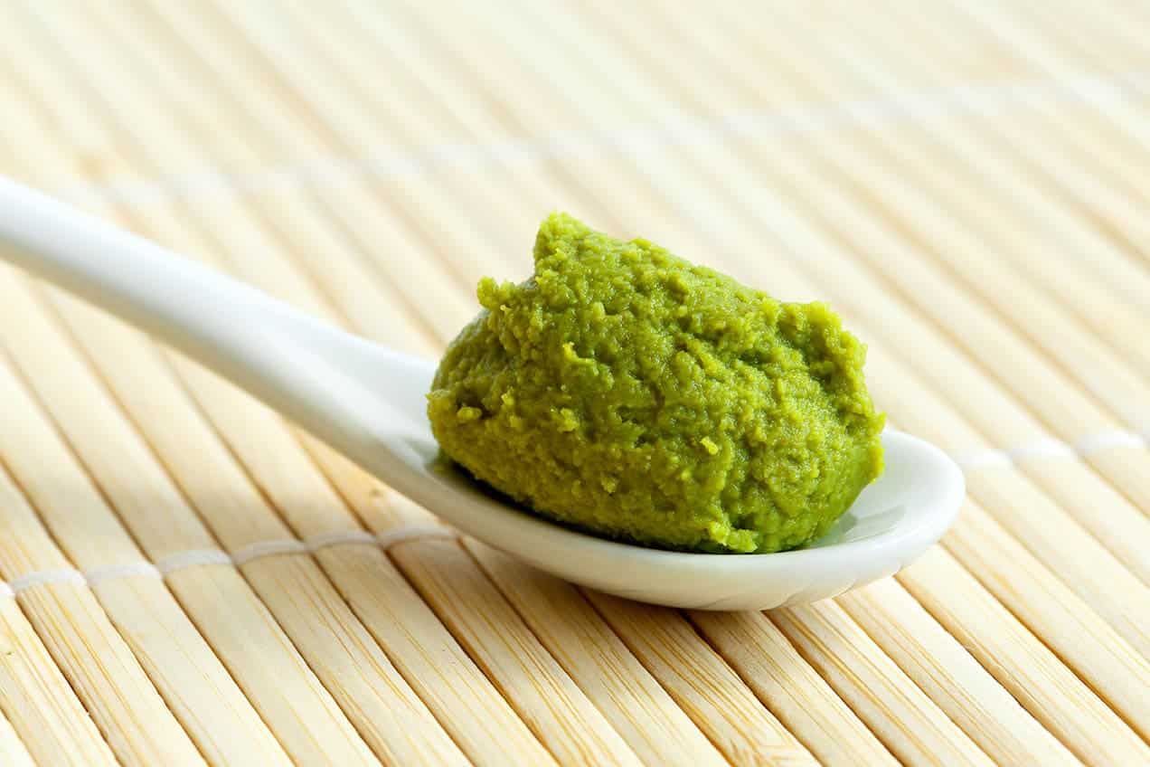 spoonful of wasabi paste