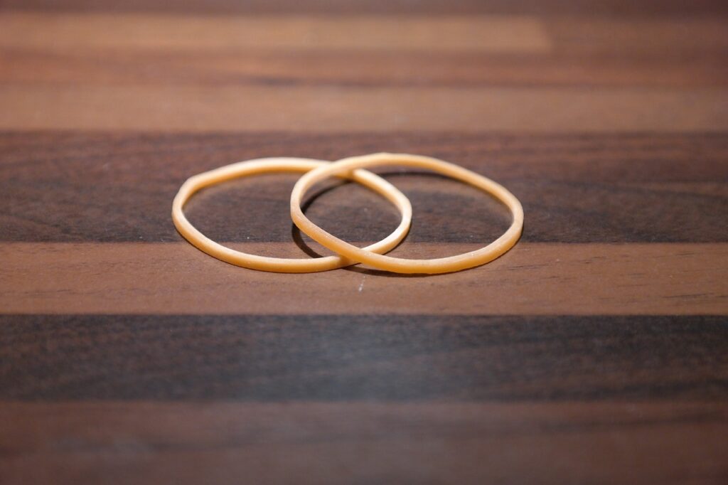 two rubber bands