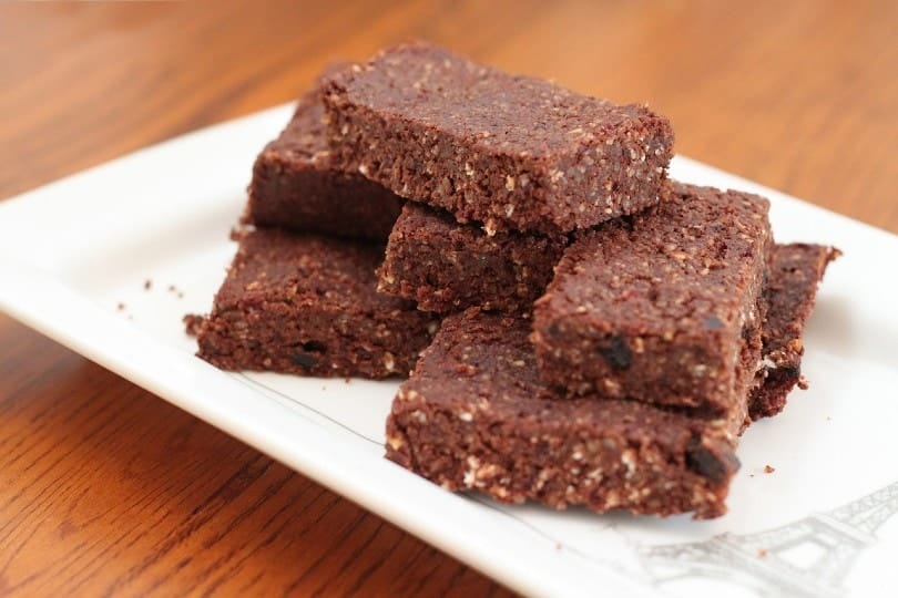 vegan brownies on a plate