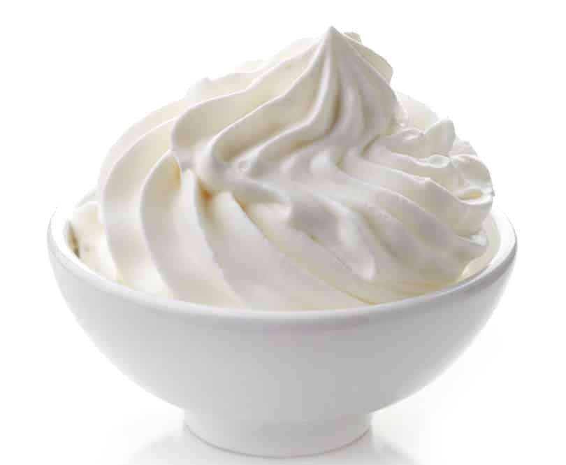 whip cream in a bowl