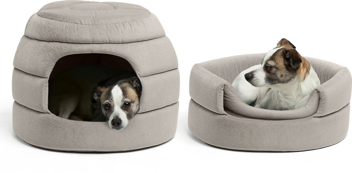 Best Friends by Sheri 2-in-1 Honeycomb Hut Covered:Bolster Cat Bed