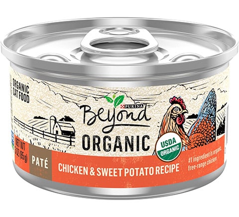 Beyond Purina Organic Wet Cat Food Pate, Organic Chicken & Sweet Potato Adult Recipe