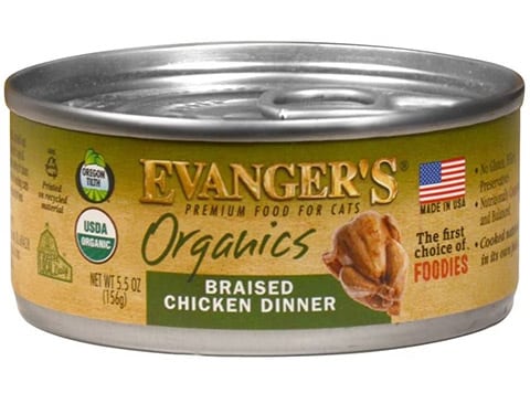 Evanger's Organics Braised Chicken Dinner Canned Cat Food