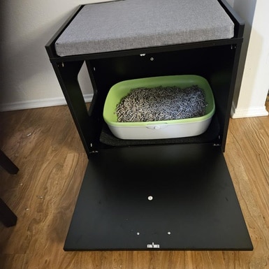 Frisco Drop Down Door Bench Cat Litter Box Cover