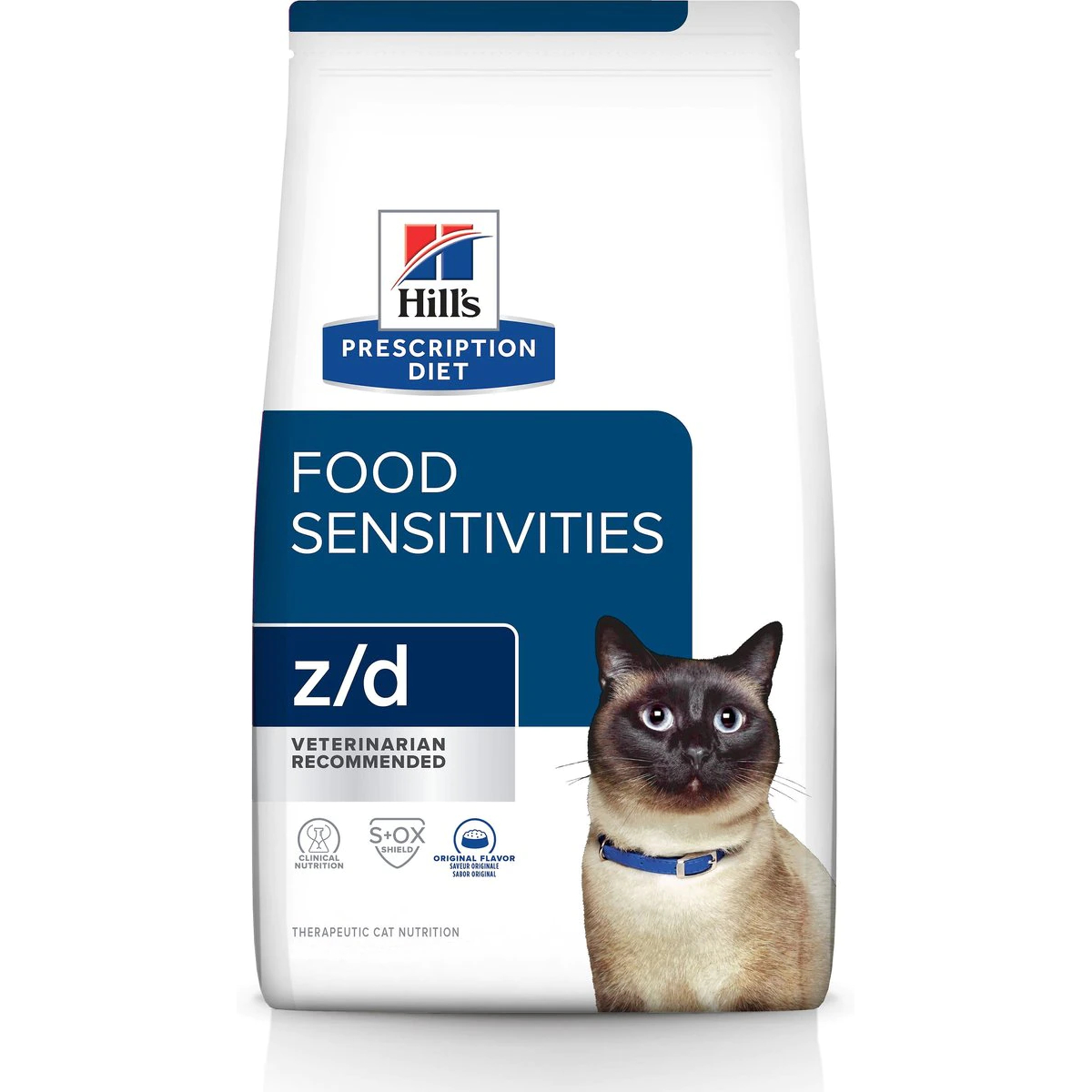 Hill's Prescription Diet z_d Skin_Food Sensitivities Original Flavor Dry Cat Food