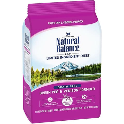 Natural Balance L.I.D. Limited Ingredient Diets Grain-Free Green Pea & Venison Formula Dry Cat Food