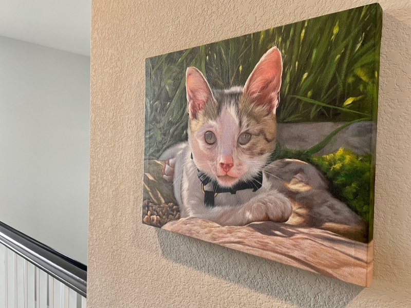 PortraitFlip - makoa's portrait hanging by the stairs