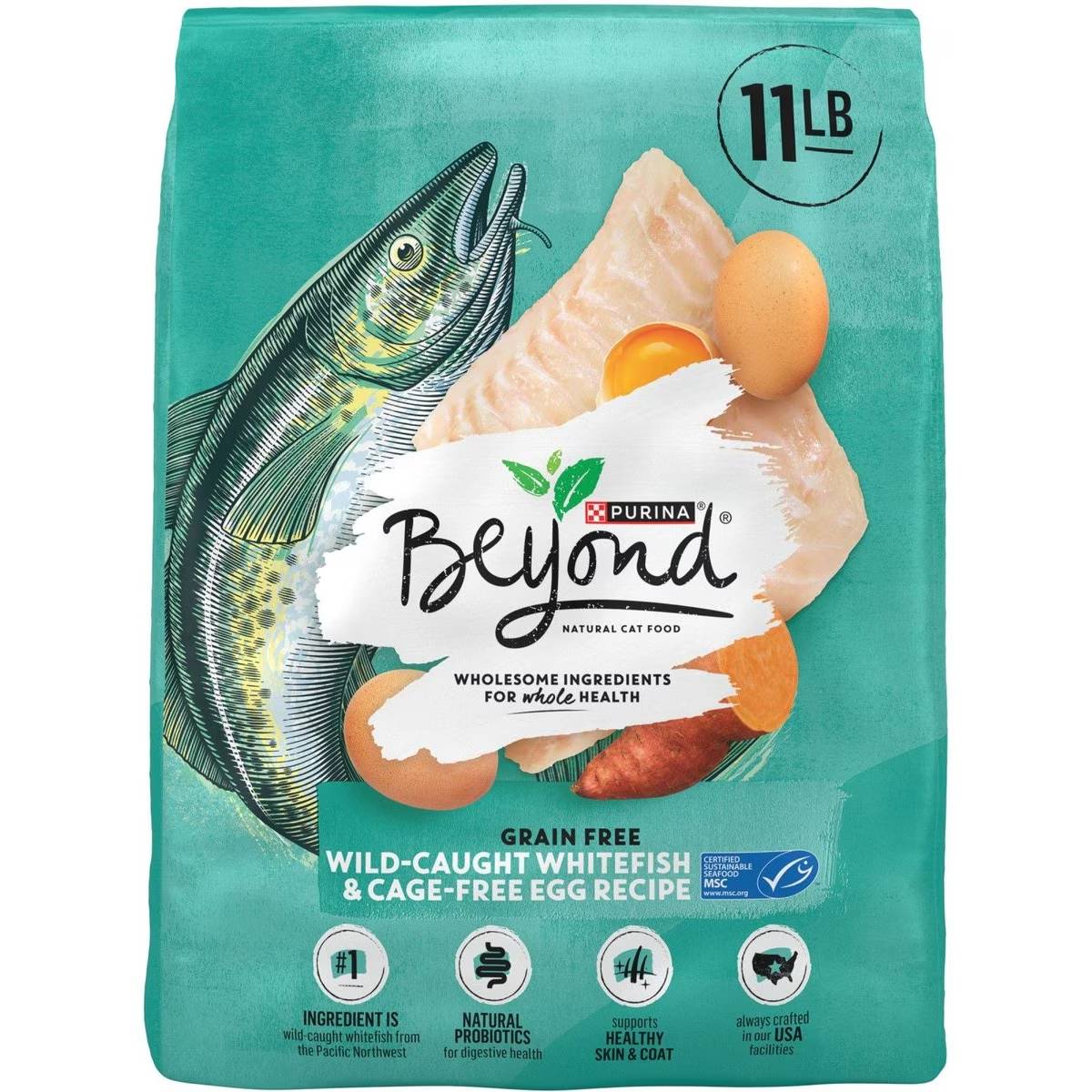 Purina Beyond Grain-Free Natural Simply Wild Caught Whitefish & Cage Free Egg Recipe Dry Cat Food