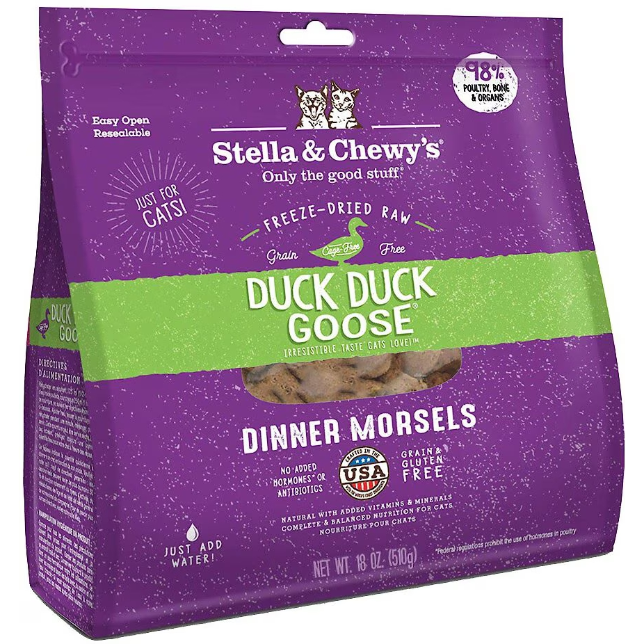 Stella & Chewy's Duck Duck Goose Dinner Morsels Freeze-Dried Raw Cat Food 