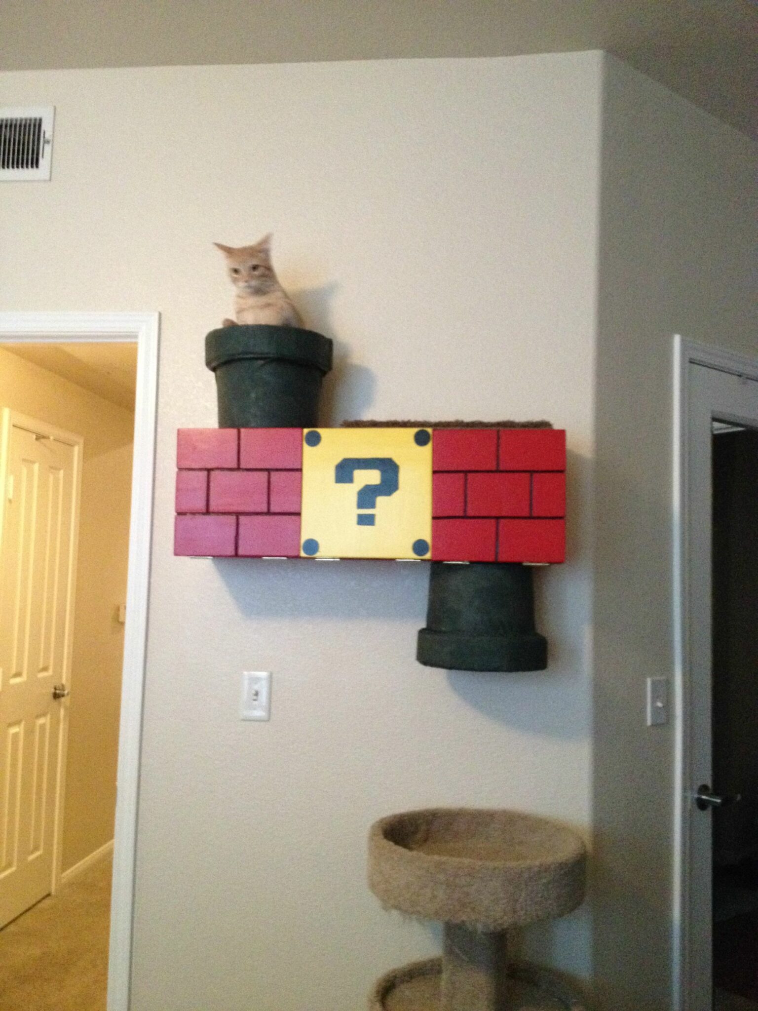 Super Mario Themed Cat Tree DIY imgur