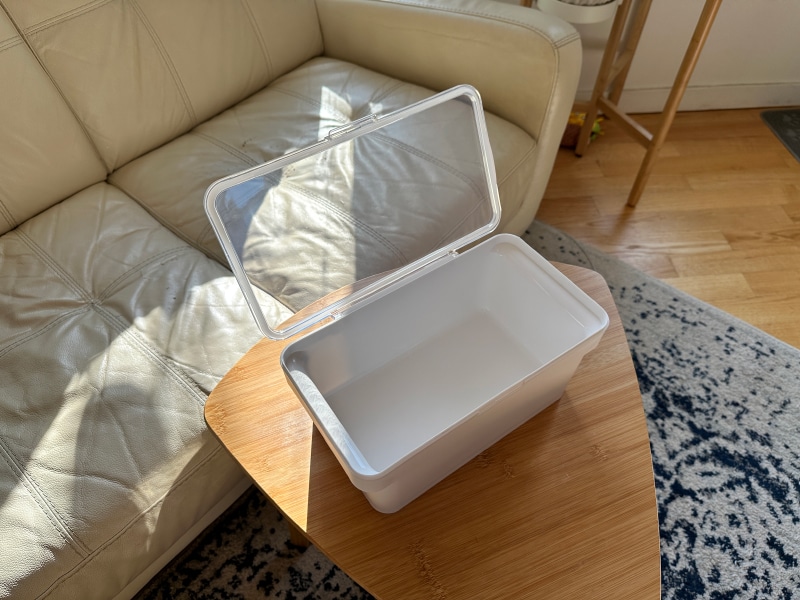 Yamazaki Airtight Pet Container - opened container