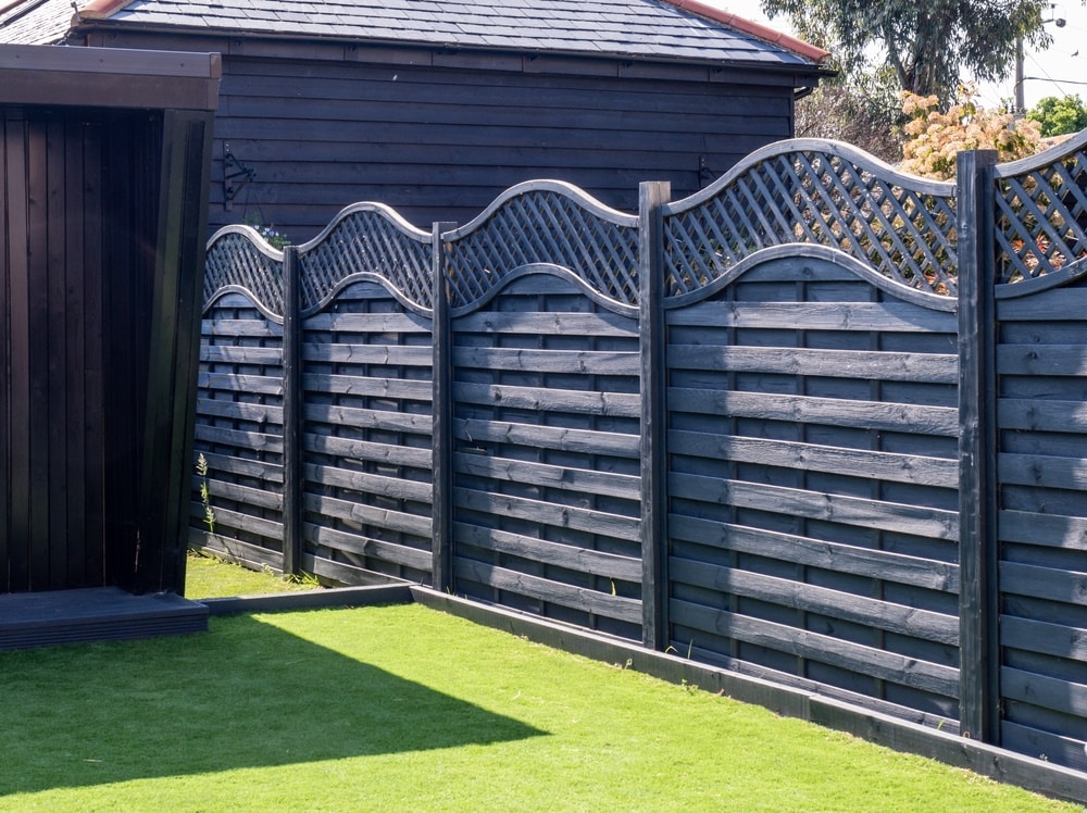 wooden backyard fence