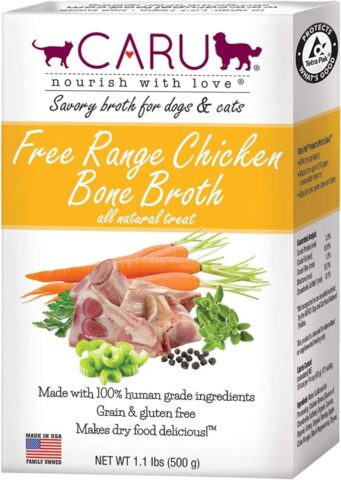Caru Free Range Chicken Bone Broth Human-Grade Dog & Cat Wet Food Topper