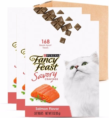 Fancy Feast Savory Cravings Salmon Flavor Limited Ingredient Soft Cat Treats
