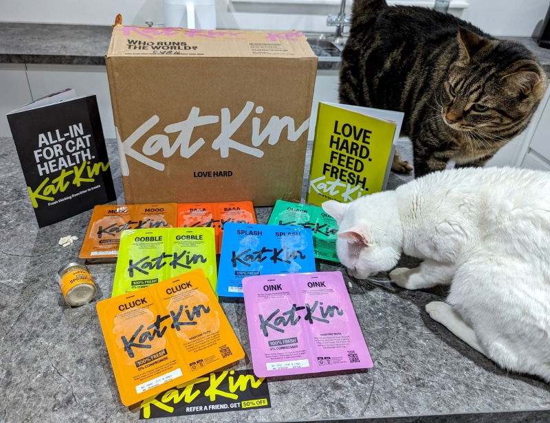 KatKin Fresh Cat Food - cyril and clutch with the products