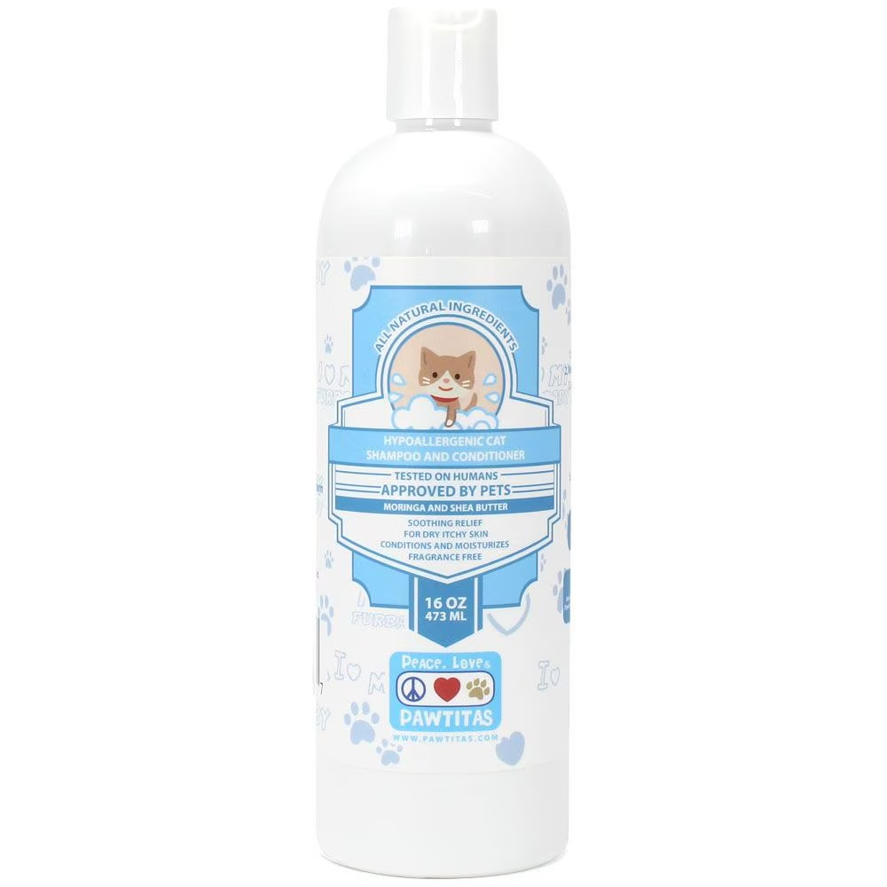 Pawtitas Organic Sheabutter & Oatmeal Cat Shampoo & Conditioner New