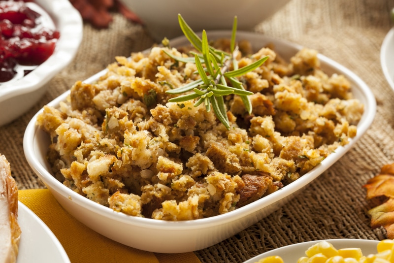Stuffing Made with Bread and Herbs