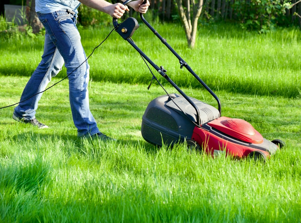 man-using-lawn-mower