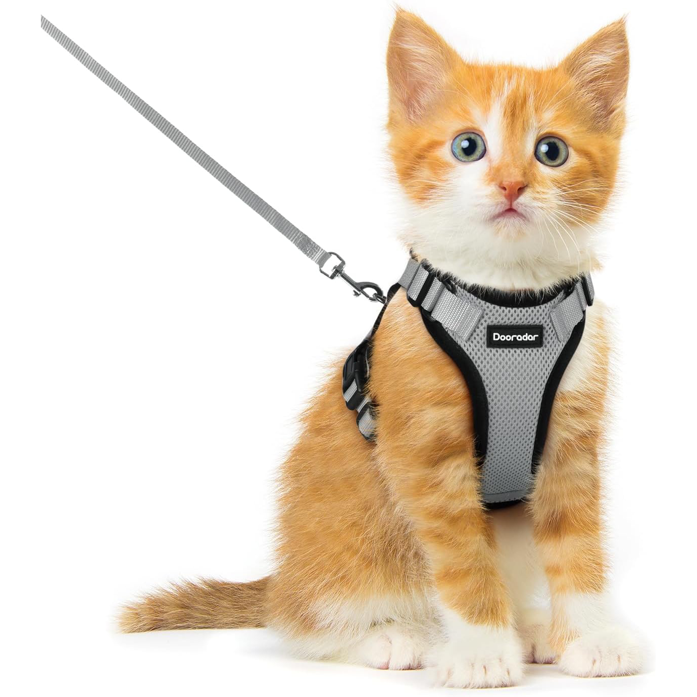 Dooradar Cat Harness and Leash Set, Escape Proof Safe Adjustable Kitten Vest