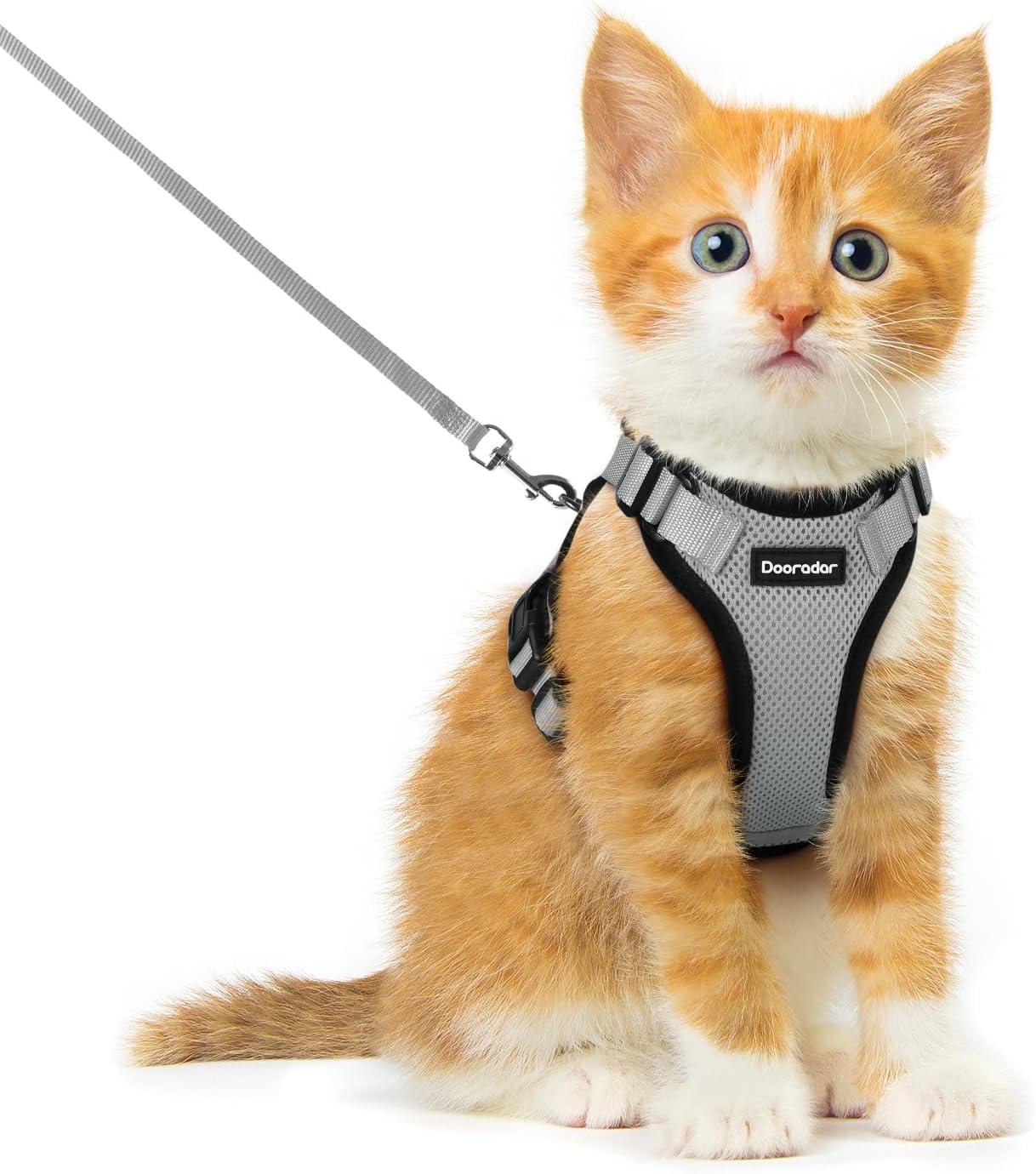 Dooradar Cat Harness and Leash Set, Escape Proof Safe Adjustable Kitten Vest