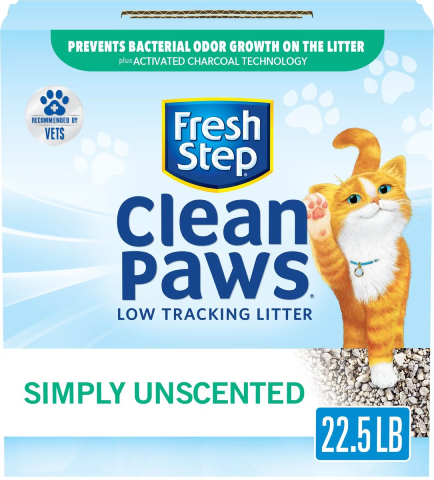 Fresh Step Clean Paws Simply Unscented Clumping Clay Cat Litter