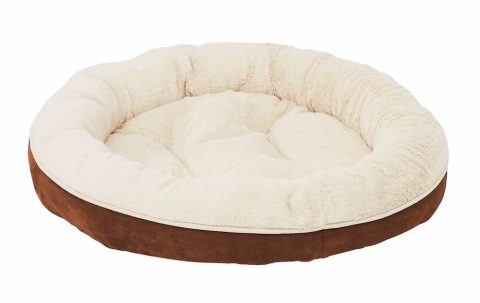 Frisco Faux Suede Donut Cuddler Dog Bed