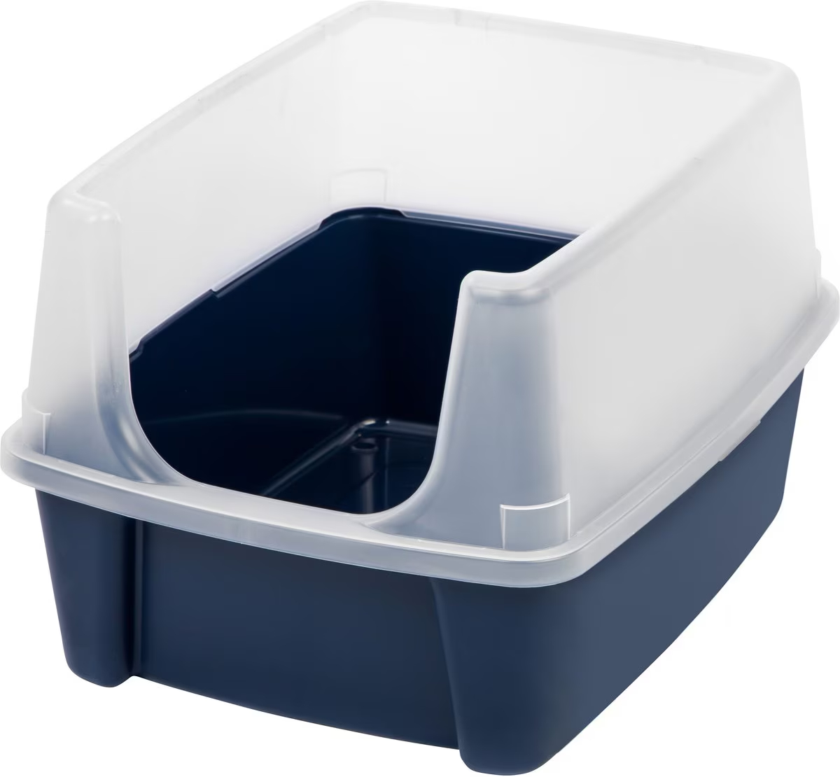 IRIS USA Open Top Litter Box with Scatter Shield