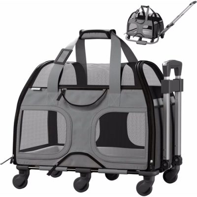 Katziela Luxury Rider Removable Wheels Cat Carrier