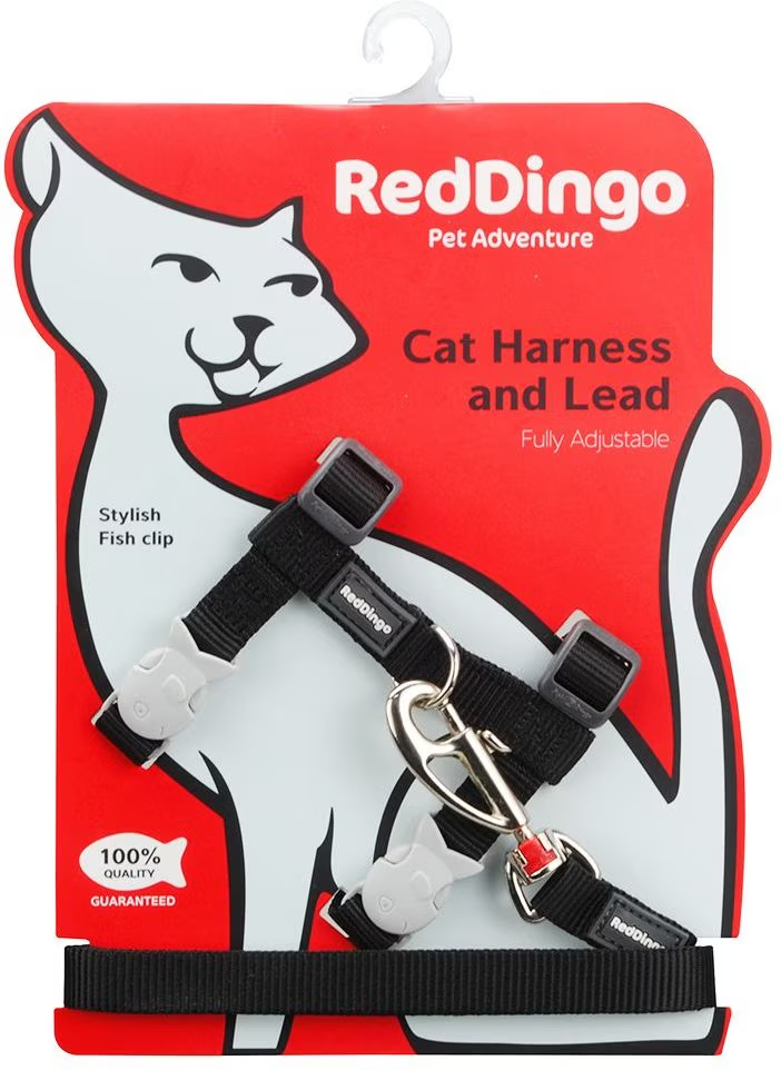 Red Dingo Classic Nylon Cat Harness & Leash