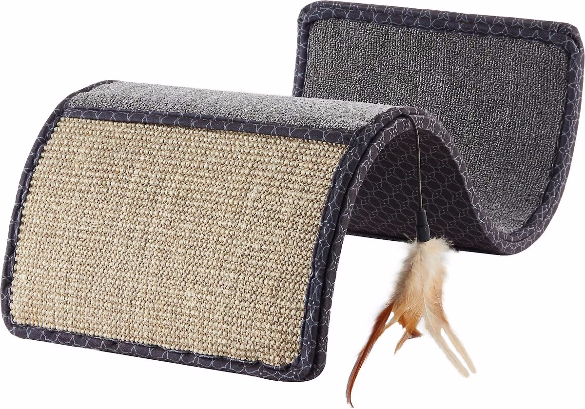 SmartyKat Scratch Scroll Cat Scratcher with Feather Toy