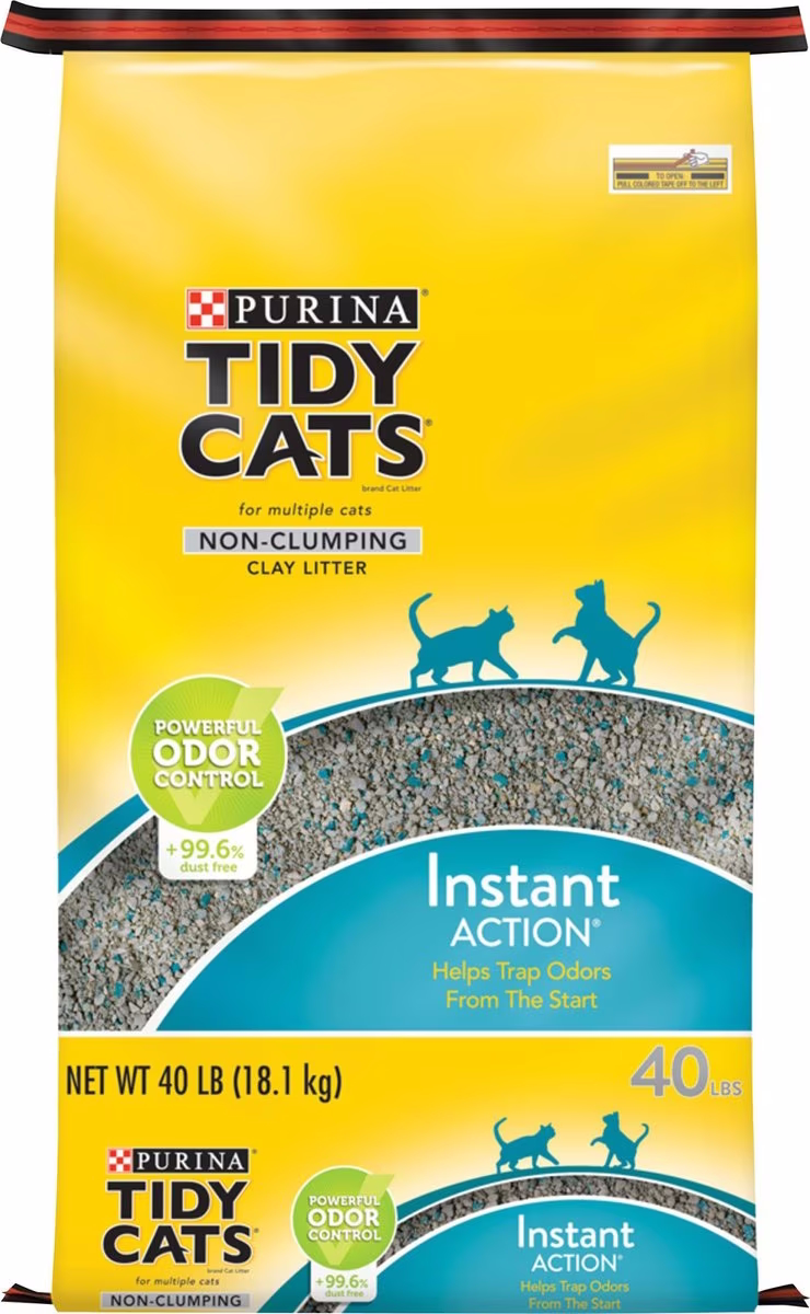 Tidy Cats Instant Action Unscented Non-Clumping Clay Cat Litter