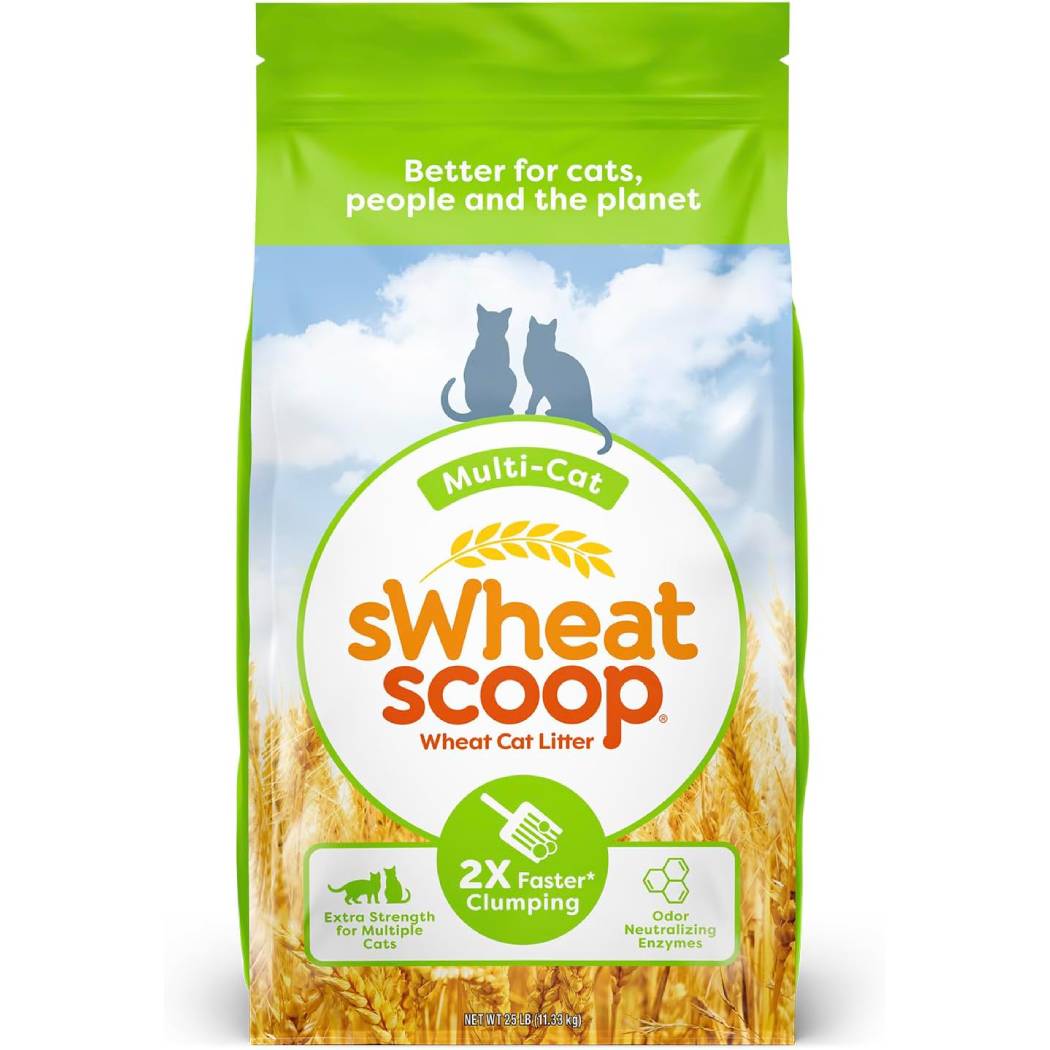 sWheat Scoop Multi-Cat Natural Clumping Wheat Cat Litter