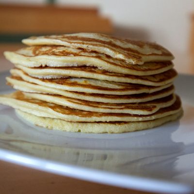 stack of homemade pancakes