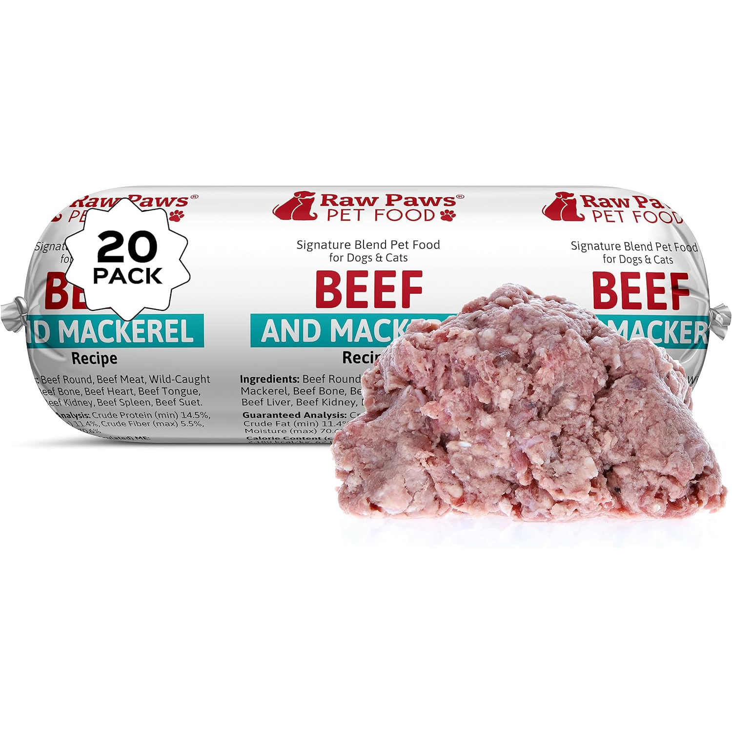 Raw Paws Beef and Mackarel