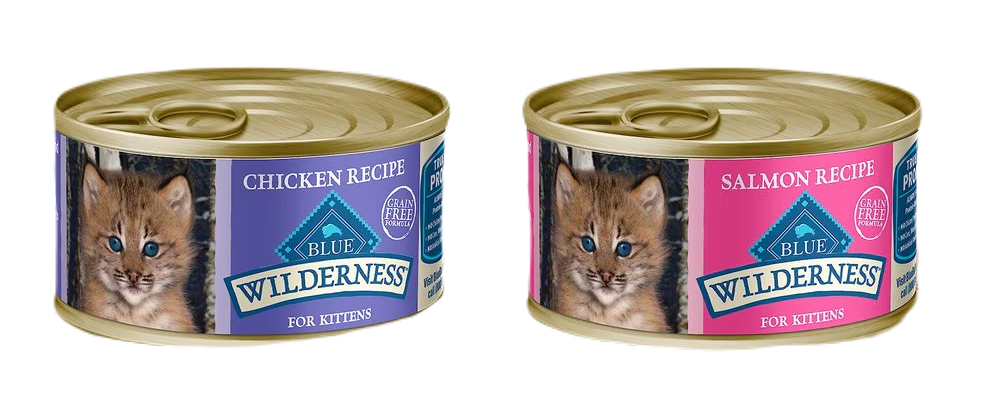 Blue Buffalo Wilderness Pate Kitten Variety Pack with Chicken & Salmon Grain-Free Cat Food