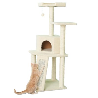 Frisco 52-in Faux Fur Cat Tree & Condo