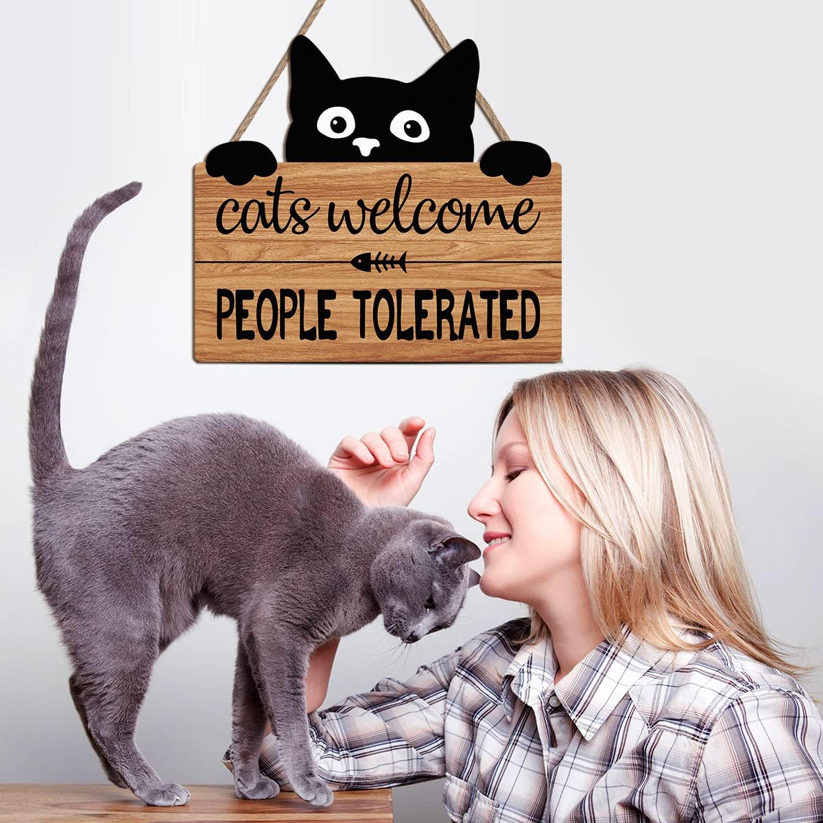Funny Cat Welcome Sign new