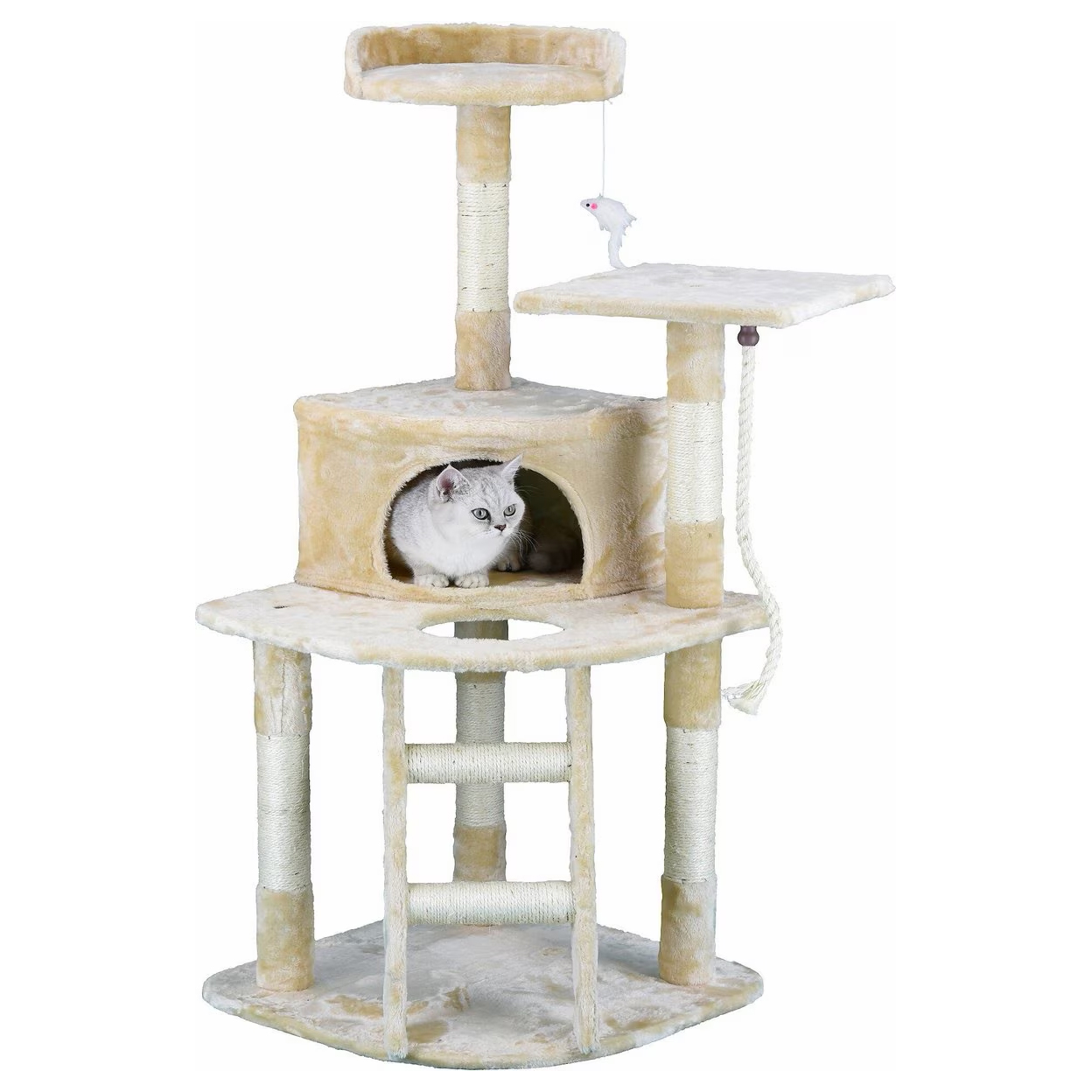 Go Pet Club 49-in Economical Sisal Posts Cat Tree Condo