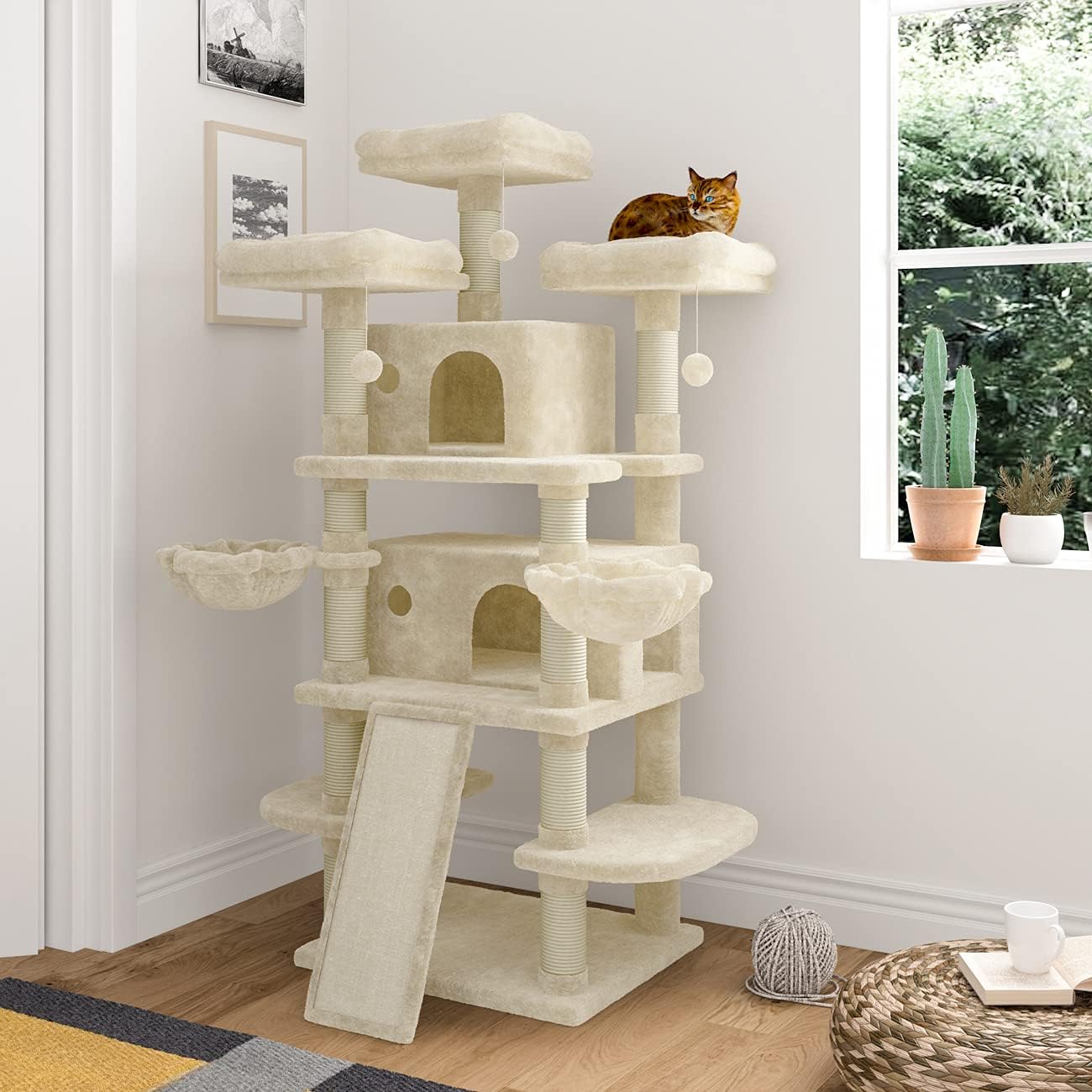 IMUsee 68 Inches Multi-Level Cat Tree for Large Cats