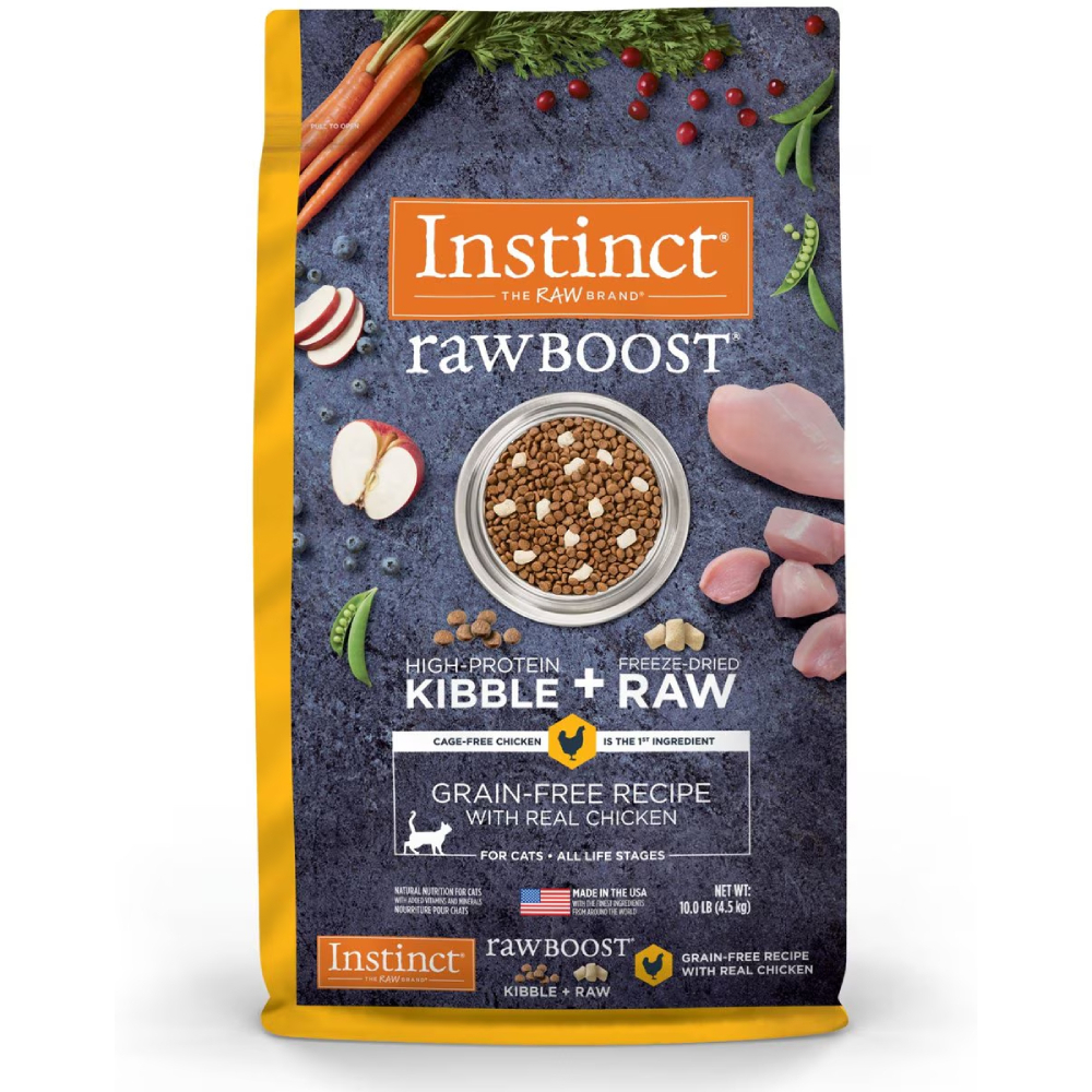 Instinct Raw Boost Grain-Free Recipe With Real Chicken & Freeze-Dried Raw Coated Pieces Dry Cat Food