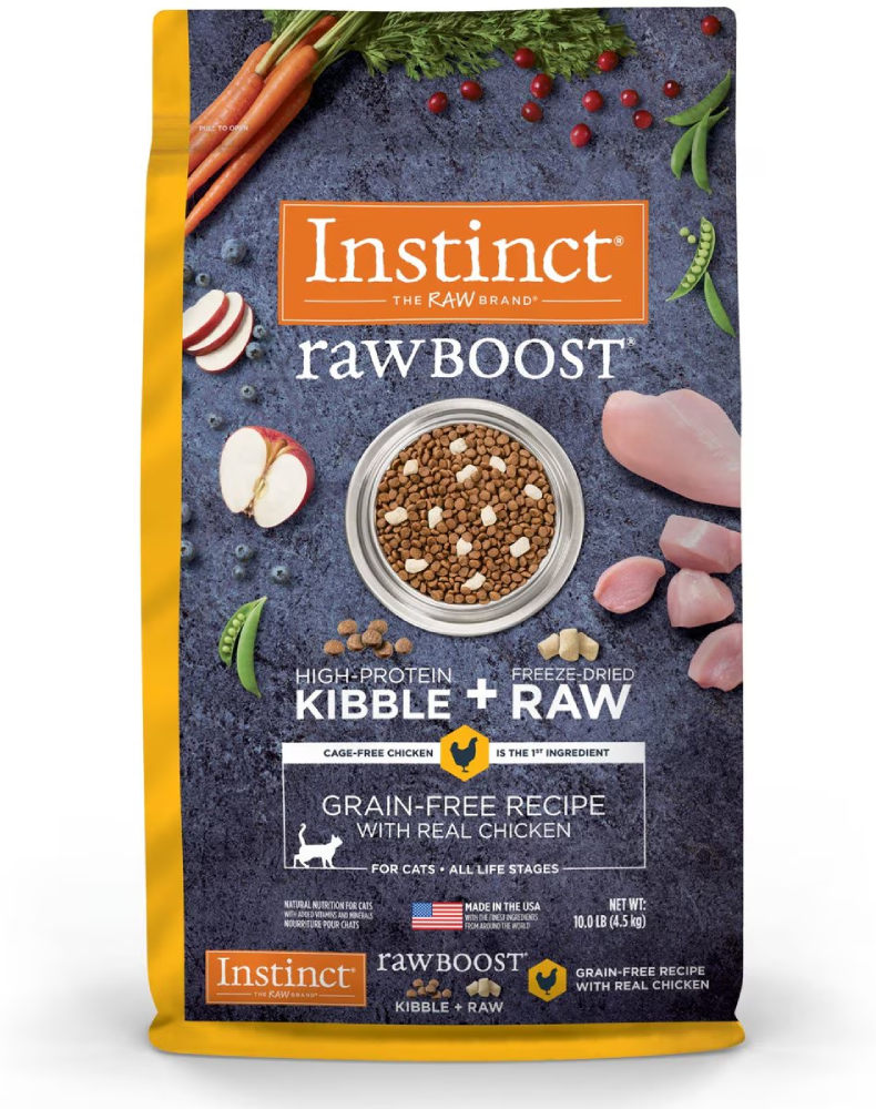 Instinct Raw Boost Grain-Free Recipe With Real Chicken & Freeze-Dried Raw Coated Pieces Dry Cat Food