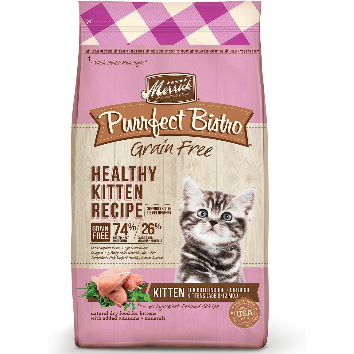 Merrick Purrfect Bistro Grain-Free Healthy Kitten Recipe new