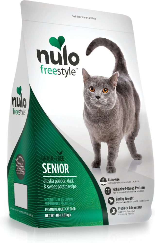Nulo Freestyle Senior Alaska Pollock, Duck & Sweet Potato Recipe Grain-Free Dry Cat Food