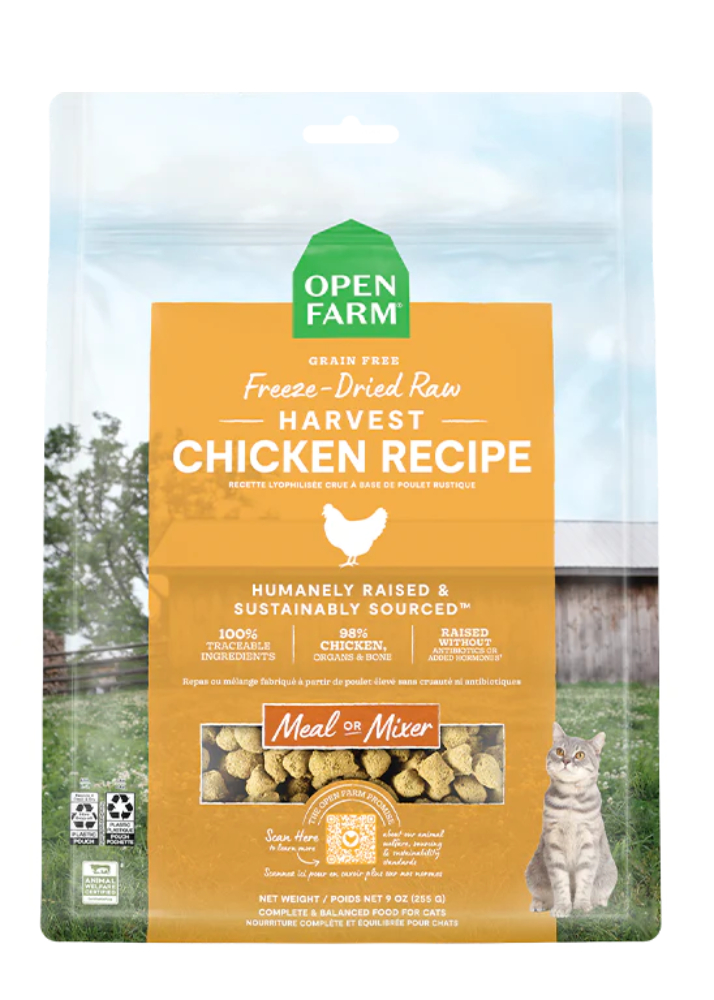 Open Farm Harvest Chicken Freeze Dried Raw Cat Food